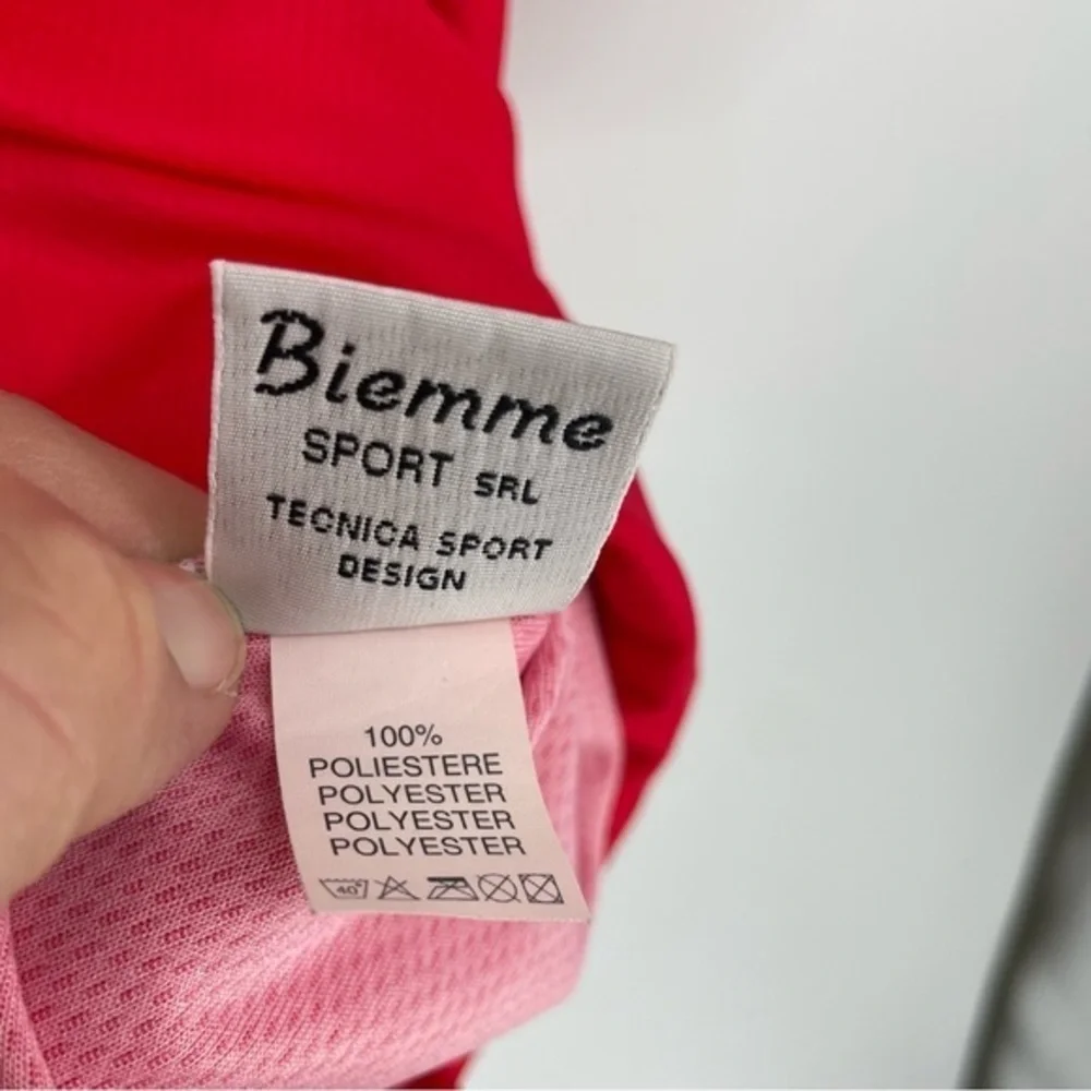 Biemme Red Cycling‎ Jersey Mens Sz 3 M 1/2 zip